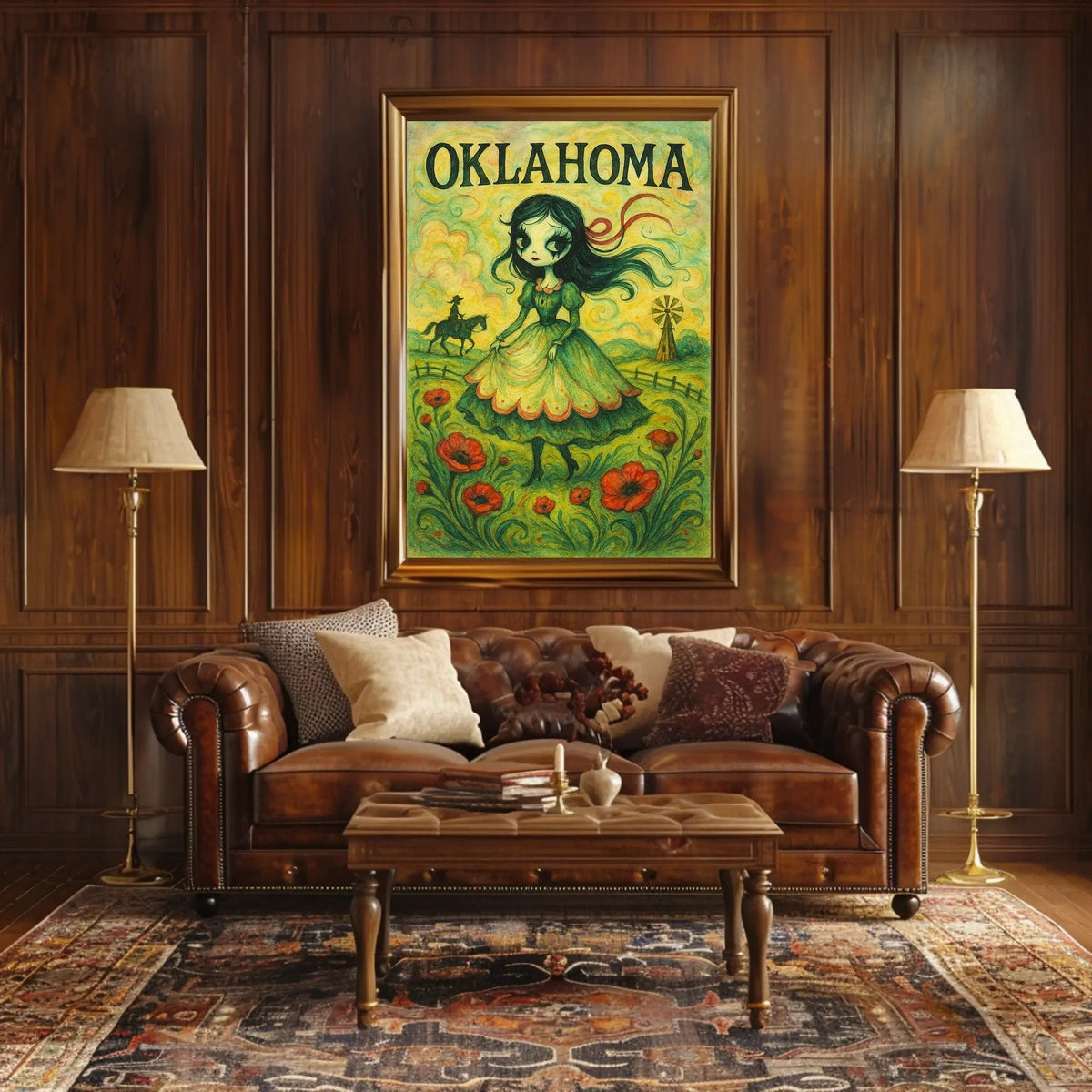 Oklahoma Enchantment Vintage Collectors Poster