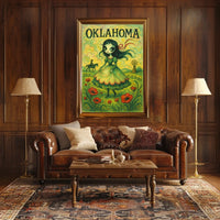 Oklahoma Enchantment Vintage Collectors Poster