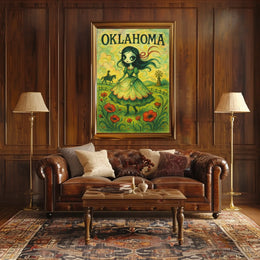 Oklahoma Enchantment Vintage Collectors Poster
