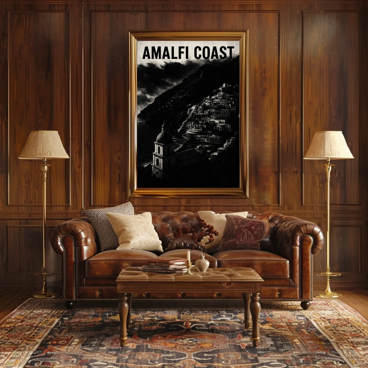 Amalfi Coast Poster Wall Art 18x24 Coastal Decor Print