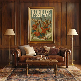 Reindeer Soccer Team Extravaganza Poster