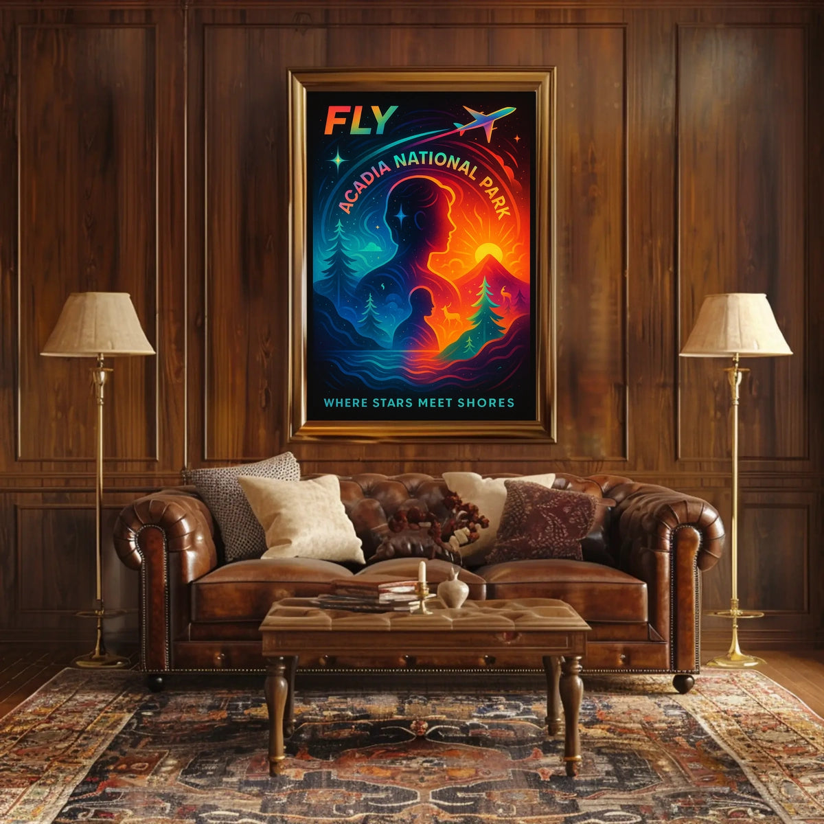 Fly to Acadia National Park Poster