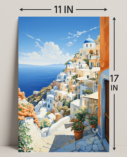 Scenic Santorini Poster