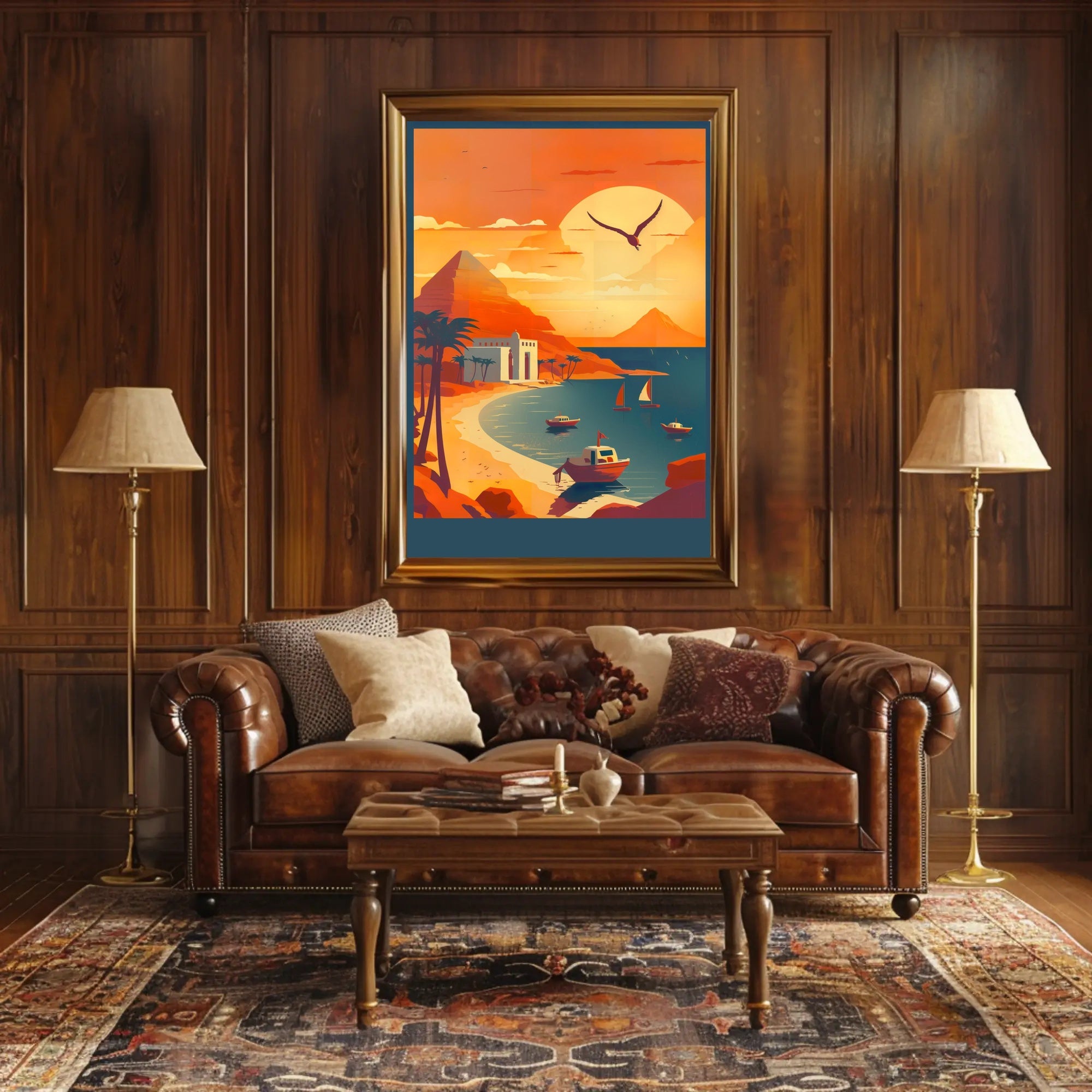 Sunset Over Serene Coastline Poster