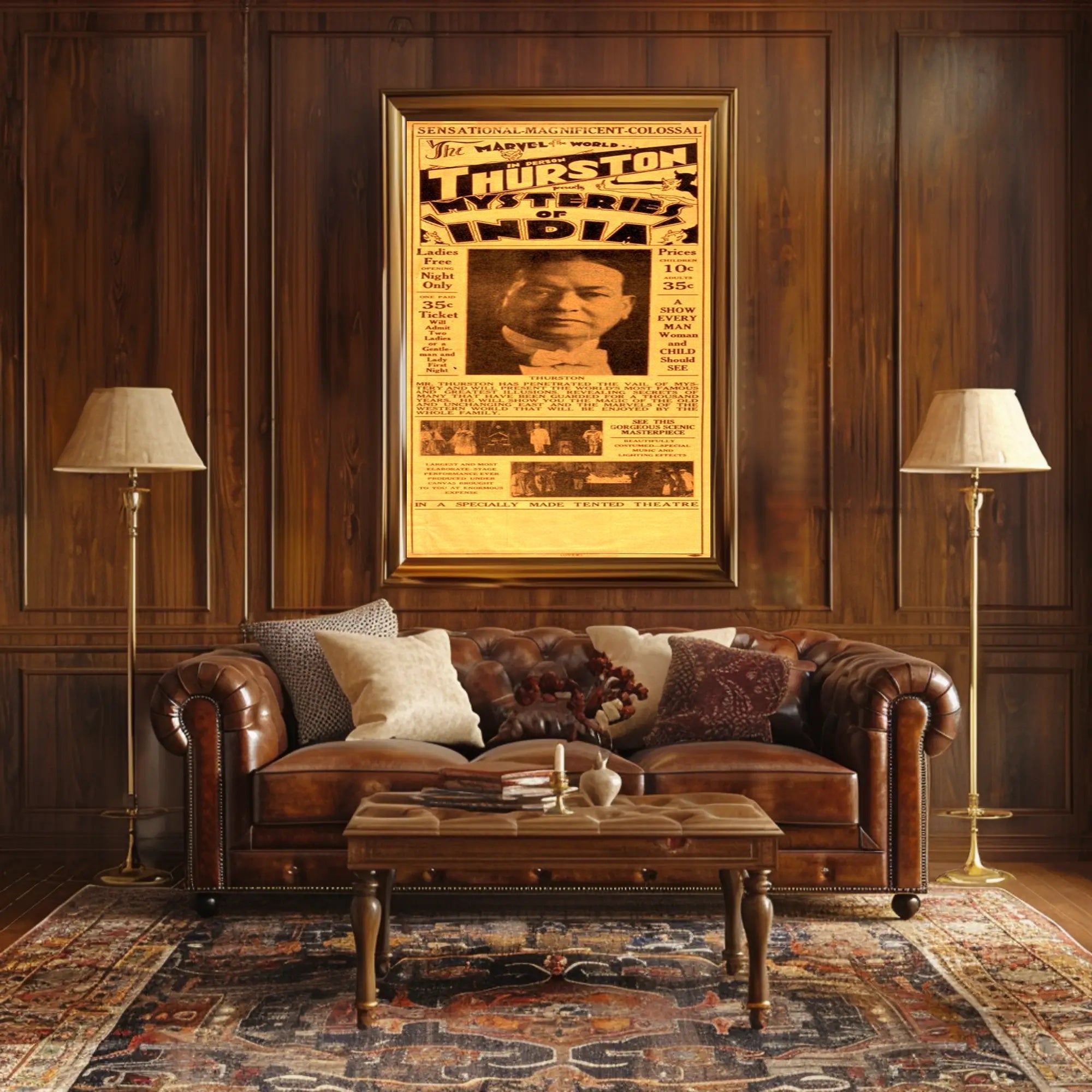 Thurston Magic Show Vintage Cultural or Heritage Poster