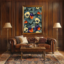 Vibrant Floral Elegance: Modern Botanical Artistic Poster
