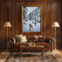 Winter Wonderland With Reindeer Poster