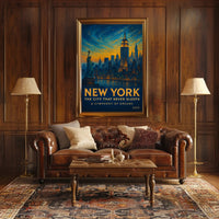 New York Vintage Travel Poster A Symphony Of Dreams