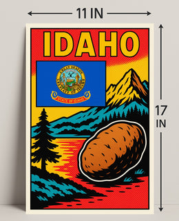 Idaho The Gem State Poster PosterGoat