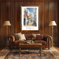 Charming Streets of Marbella Poster PosterGoat