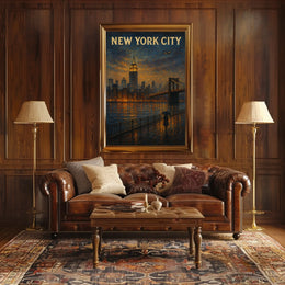 New York City at Dusk Poster