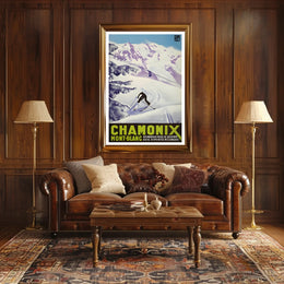 Chamonix Mont-Blanc Ski Poster