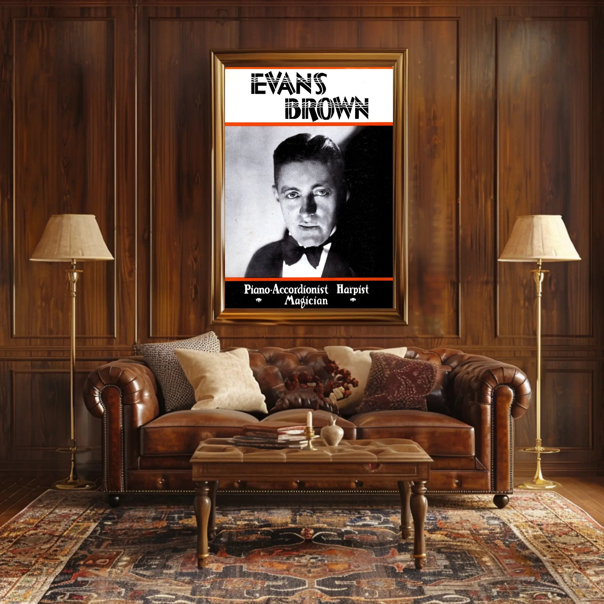 Evans Brown Performer Vintage Cultural Heritage Poster