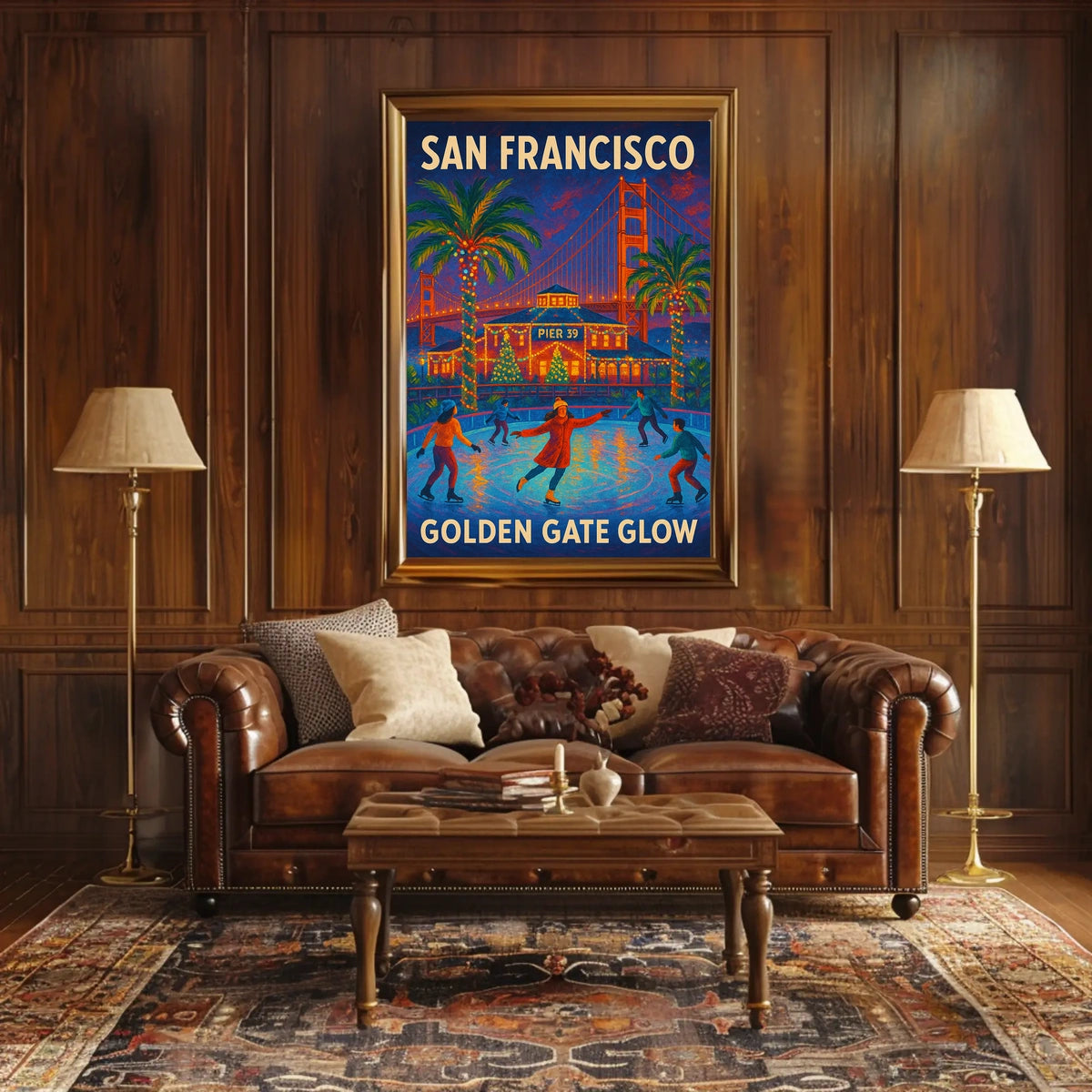 Golden Gate Glow Poster