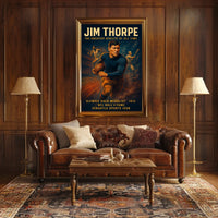 Jim Thorpe Legendary Sports Icon Poster