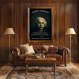 Albert Einstein Relativity Tribute Vintage Poster Art