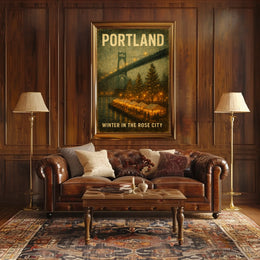Winter In Portland Poster