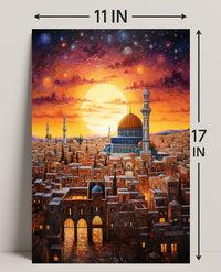 Sunset Over The Ancient City Poster