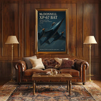 McDonnell XP-67 Bat Vintage Aviation Poster
