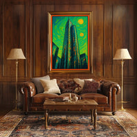 Abstract Urban Skyline Poster