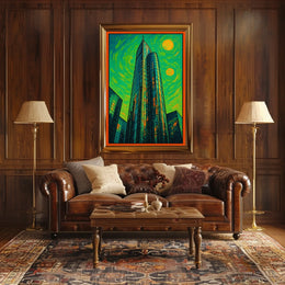 Abstract Urban Skyline Poster