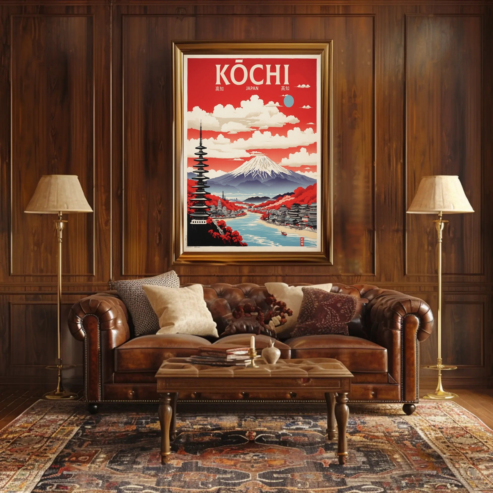 Kōchi Japan Vintage Travel Poster Art Travel Poster