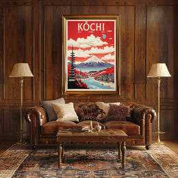 Kōchi Japan Vintage Travel Poster Art Travel Poster