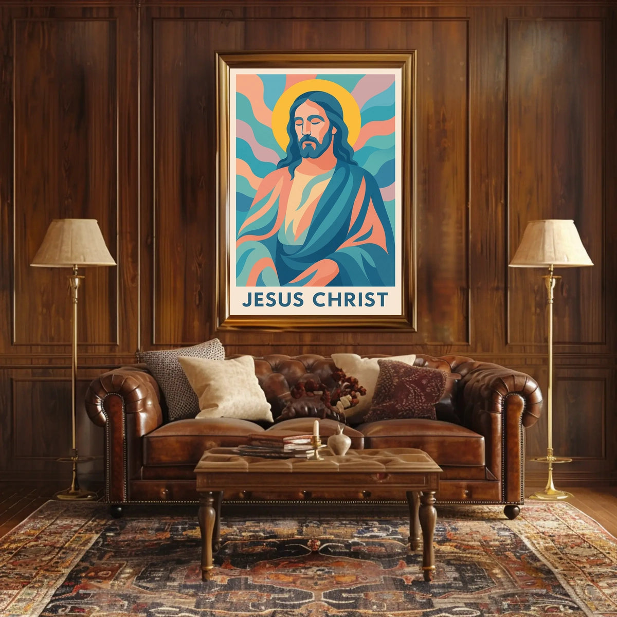 Jesus Christ Iconic Representation Poster