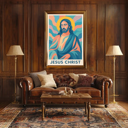 Jesus Christ Iconic Representation Poster