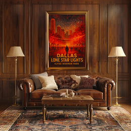 Dallas Lone Star Lights Poster