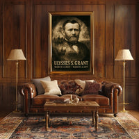 Ulysses S. Grant 18th President of the United States Double Exposure Poster