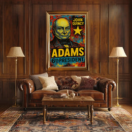 John Quincy Adams 6th President of the United States Graffiti Pop Art Poster