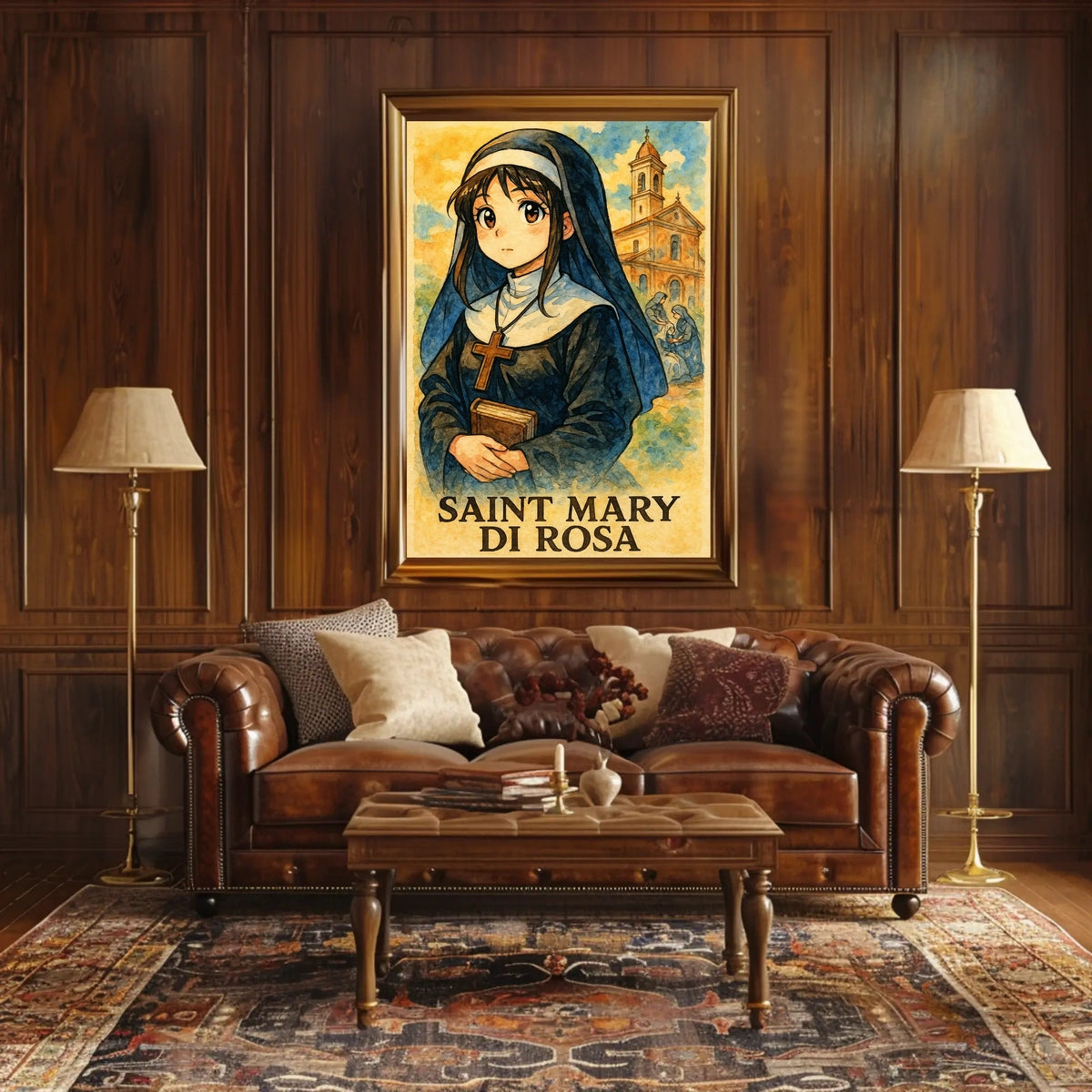Saint Mary Di Rosa Cathedral Heritage City History Poster