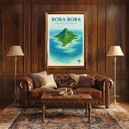 Bora Bora Tropical Island Travel Poster PosterGoat