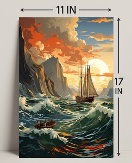 Voyage At Sea Poster PosterGoat