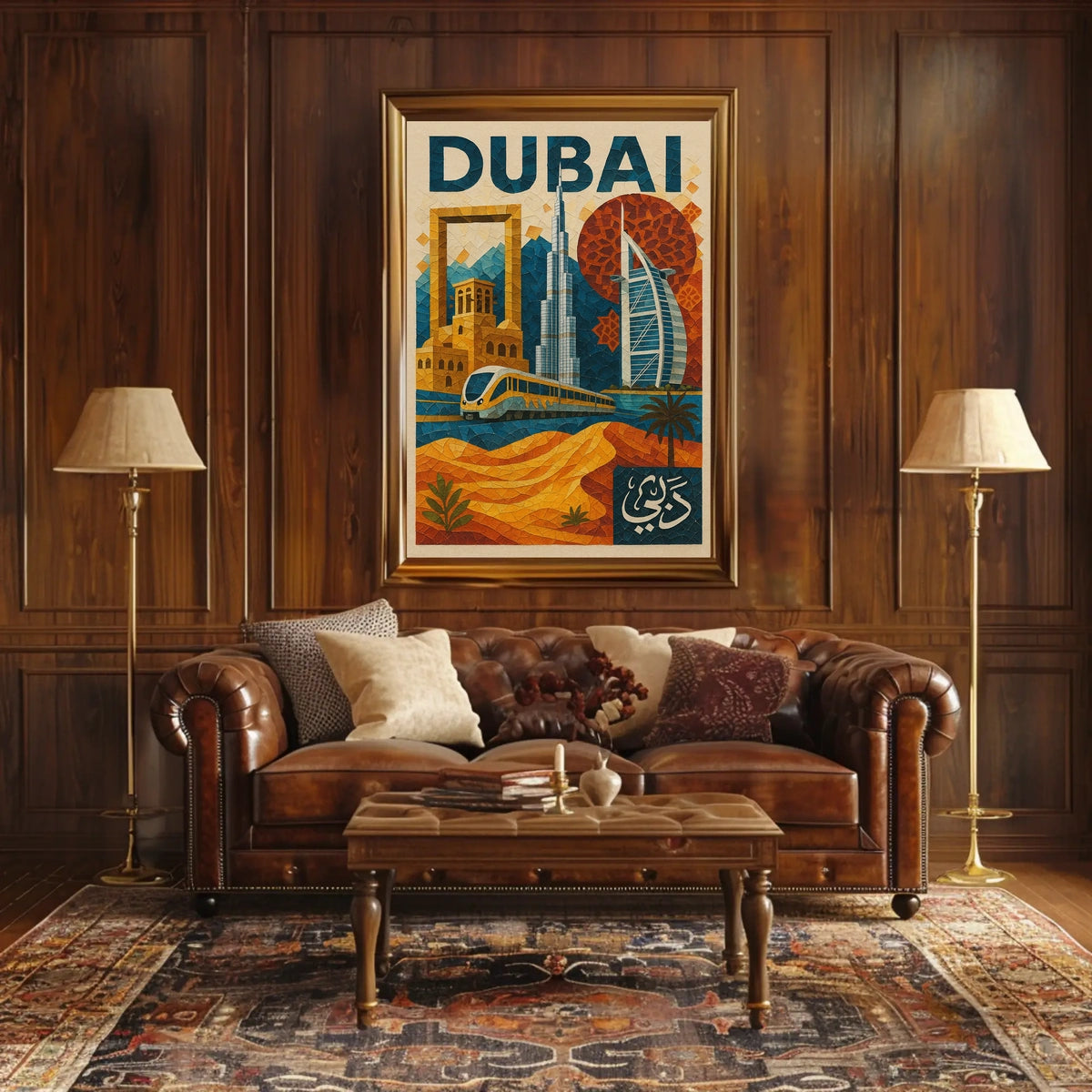 Dubai Mosaic Poster Modernity And Tradition Home Decor