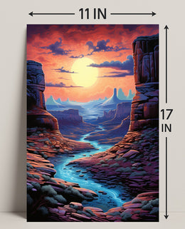 Desert Sunset Serenity Poster PosterGoat