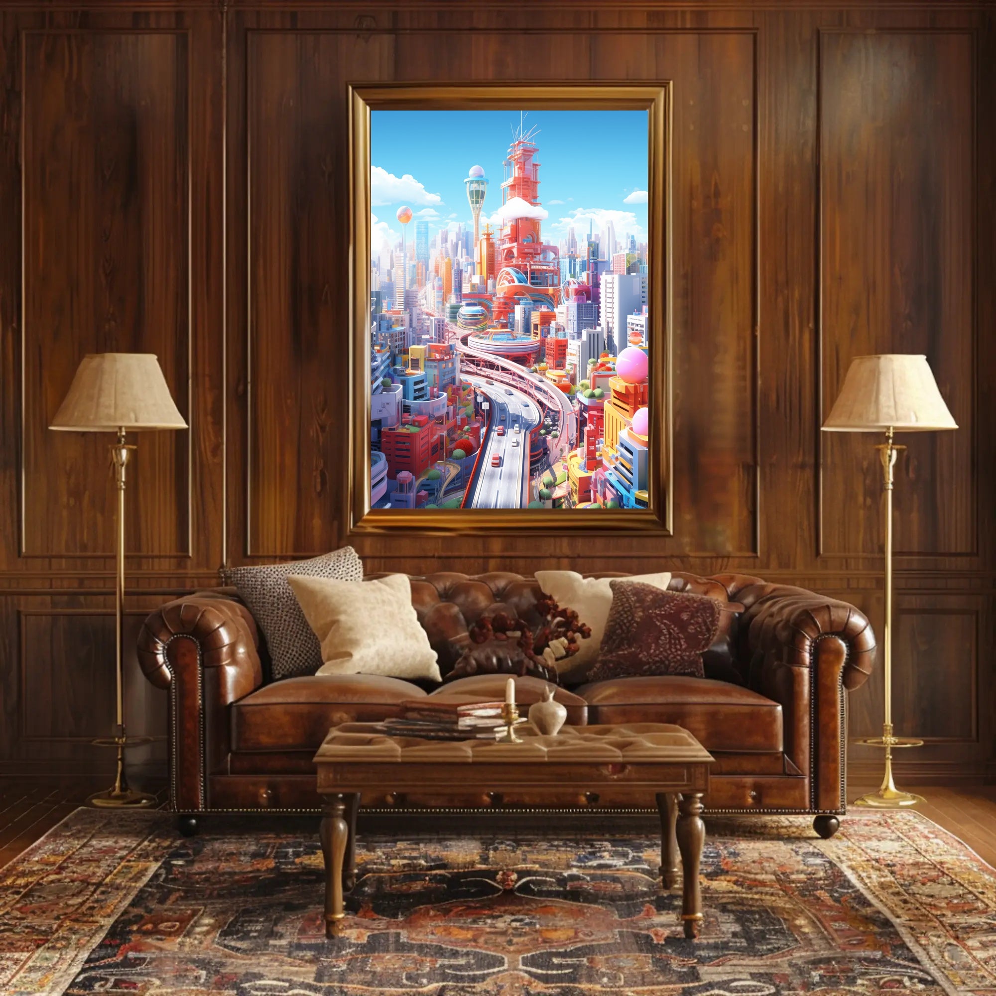 Futuristic Cityscape Poster