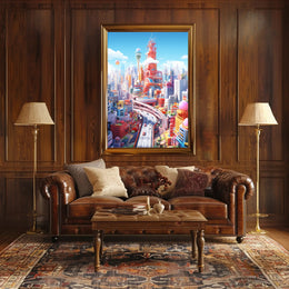 Futuristic Cityscape Poster