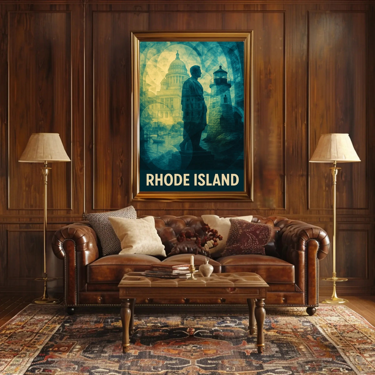 Rhode Island Landmarks Poster