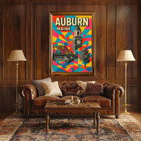 Auburn, Maine A Vibrant Tribute Poster