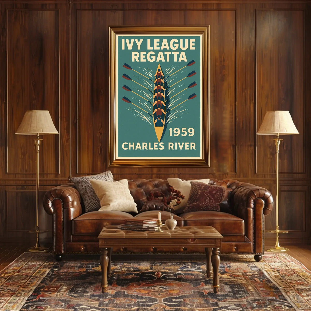 Ivy League Regatta Charles River Poster