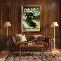 Jamaica Bobsled Team 1988 Winter Olympics Poster