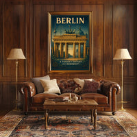 Berlin's Historic and Modern Fusion Travel Poster