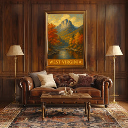 Vintage Autumn Splendor West Virginia Poster