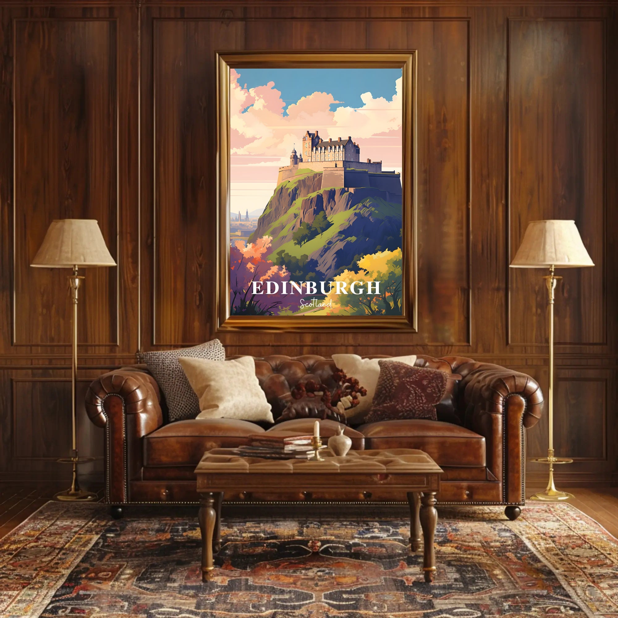 Edinburgh Castle Travel Poster