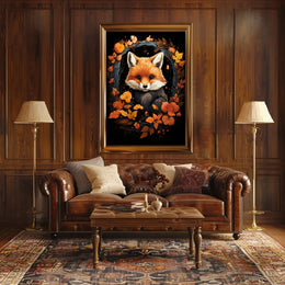 Red Panda Autumnal Whimsy Art Poster Decor
