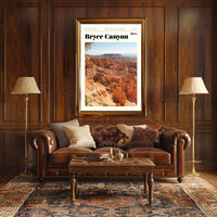 Bryce Canyon Travel Poster Vintage Landscape Print