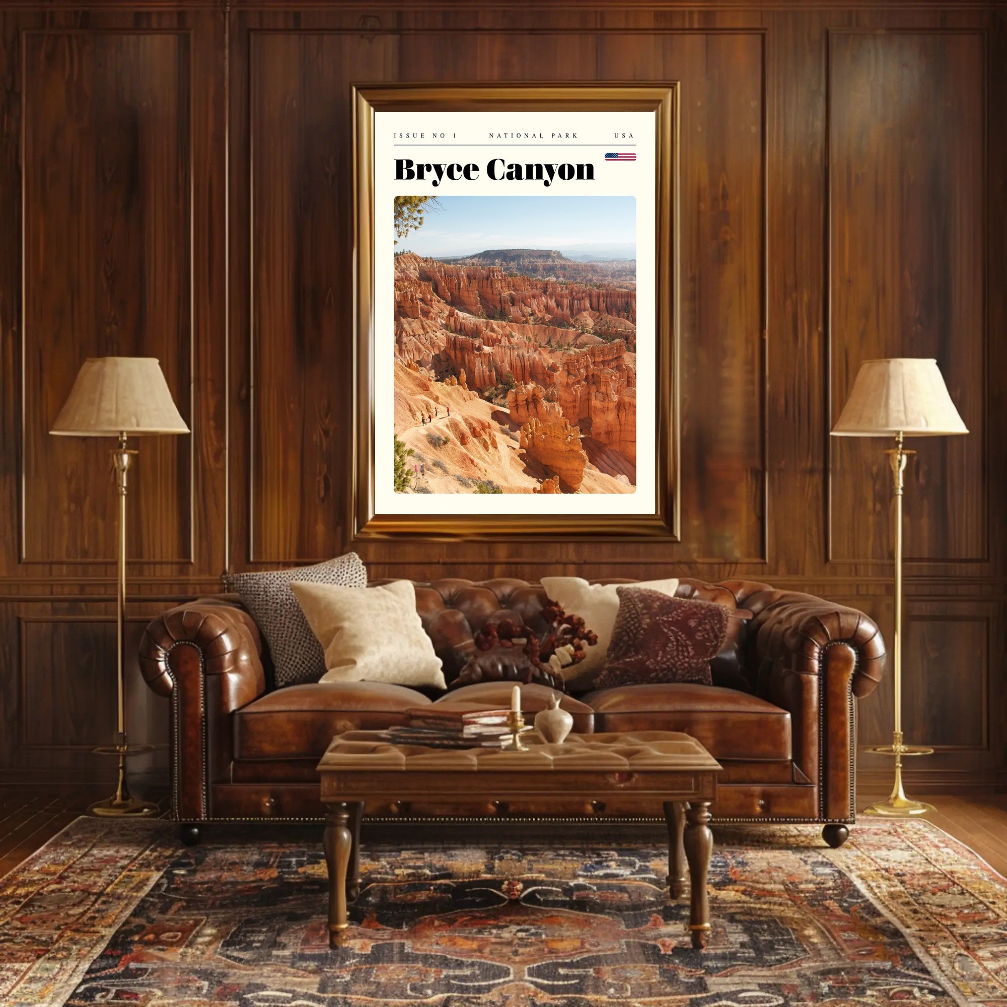 Bryce Canyon Travel Poster Vintage Landscape Print