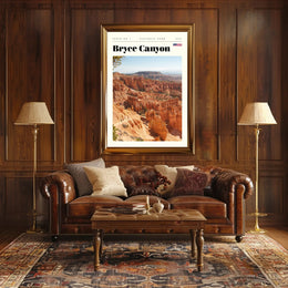 Bryce Canyon Travel Poster Vintage Landscape Print
